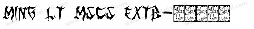 ming lt mscs extb字体转换